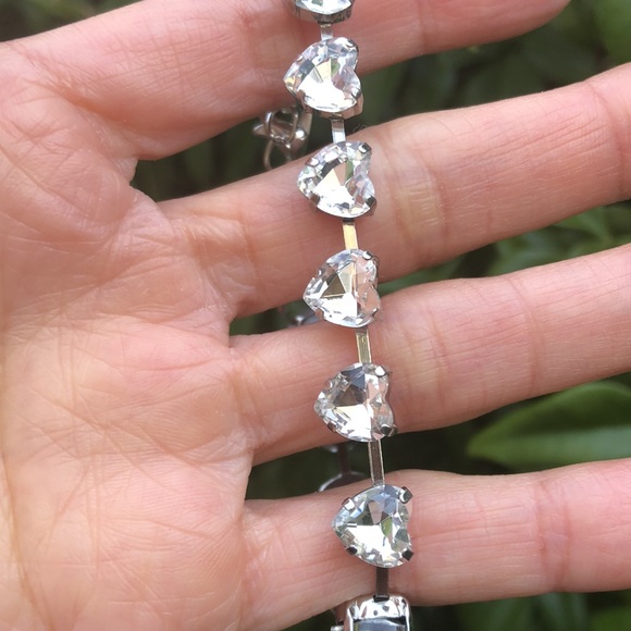 Crystal Heart Tennis Bracelet - Picture 4 of 5